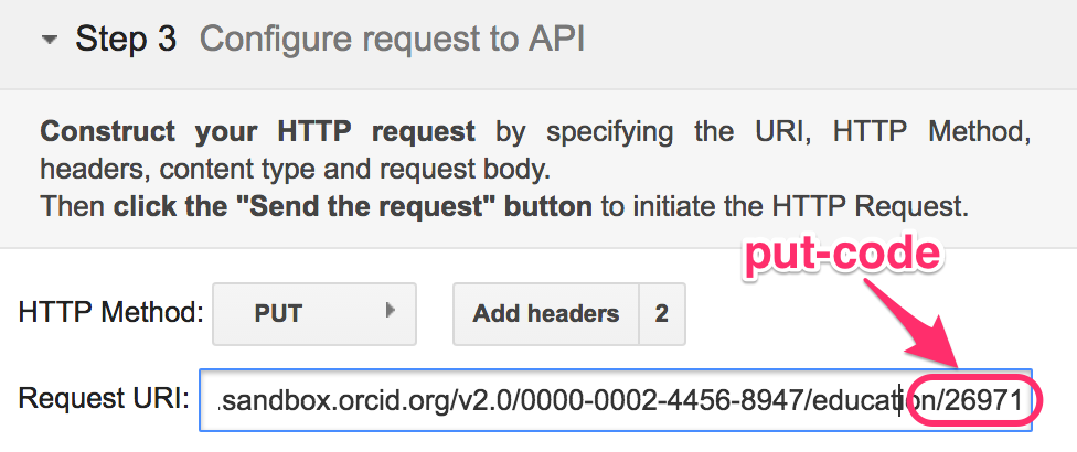 Google OAuth Playground request URI configuration for updating an education affiliation