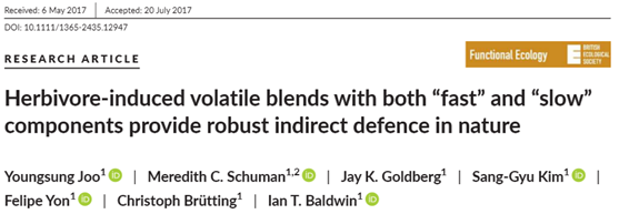 ORCID iD displayed in Journal of Functional Ecology article